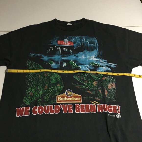 Budweiser Iguana Beer We Could've Been Huge T-Shirt Large (XL Tag) Faded Black - Picture 6 of 7